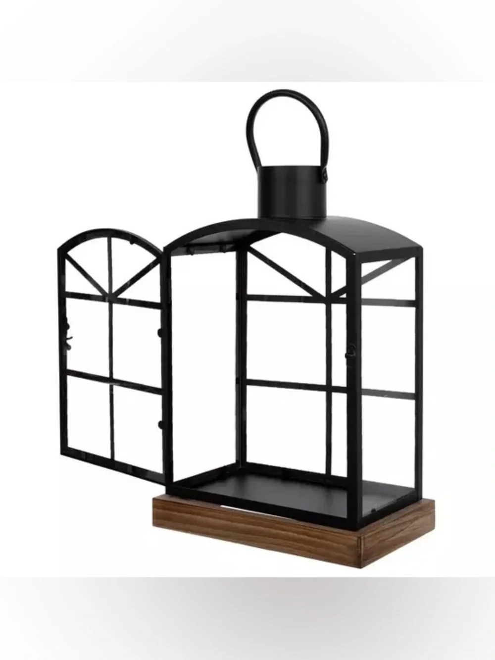 Black Arch Metal Lantern